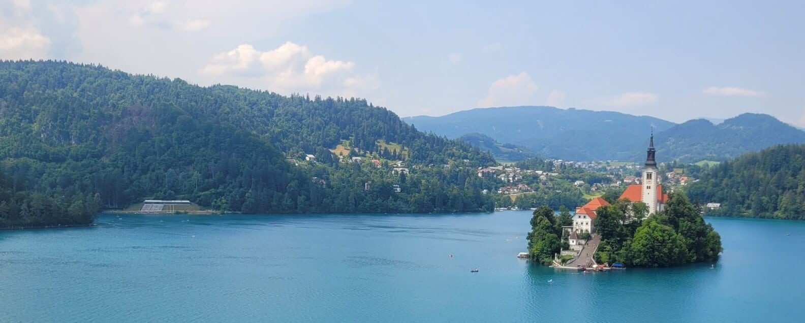 lake bled island in middle