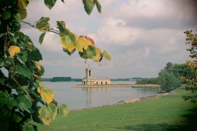 view of Normanton Church at Rutland Water