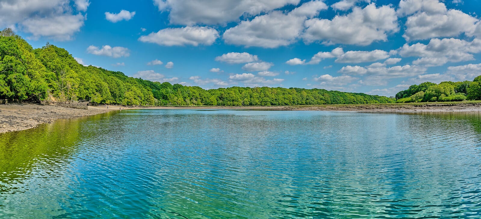 river hamble at hedge end of a clear day