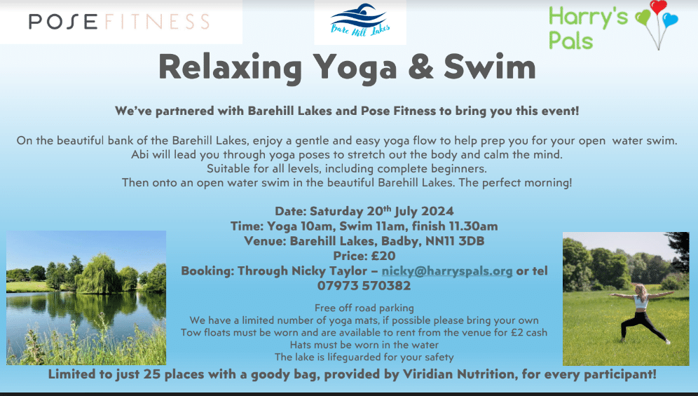 charity yoga swim at barehill lakes