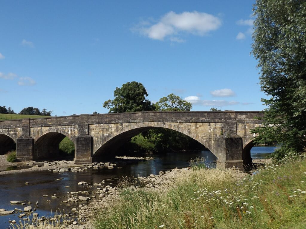 edisford bridge with the river ribble running through it