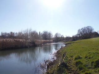 view of biddenham loop on the river great ouse